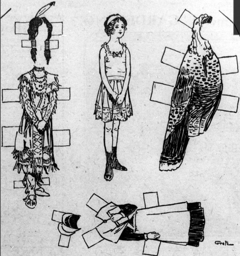 Thanksgiving Paper Doll - Strange Ago